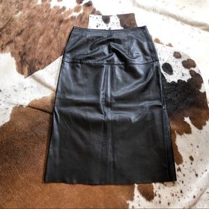 Italian Leather Skirt